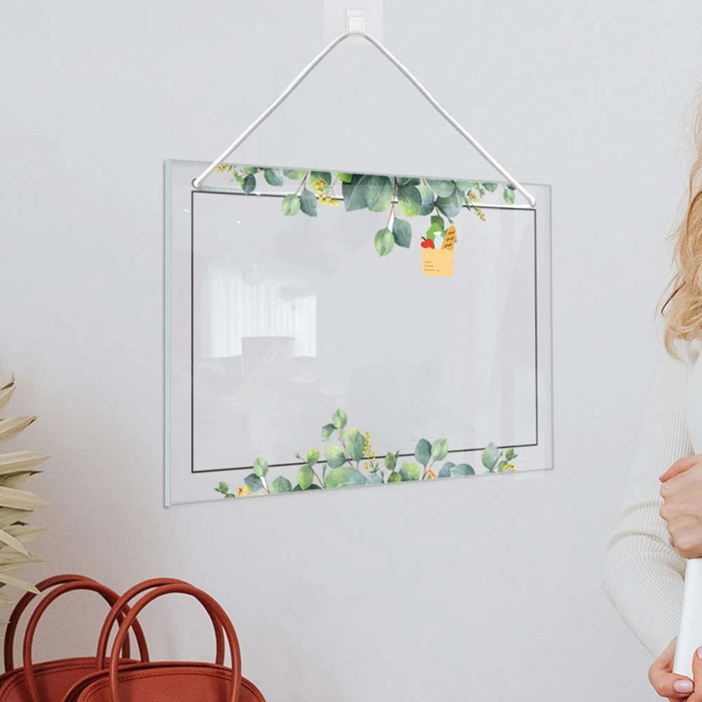 

Acrylic Memo Board Blank Writing Pad Whiteboards Home Office Supply Hanging Tabletop Transparent Clear Dry Erase