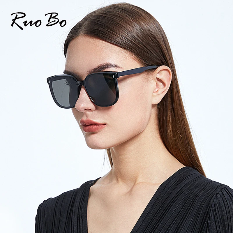 

RUOBO Brand TR90 Frame Nylon Lenses Luxury Classic Design Sunglasses For Men Women Oversize Sun Glasses UV400 Gafas De Sol