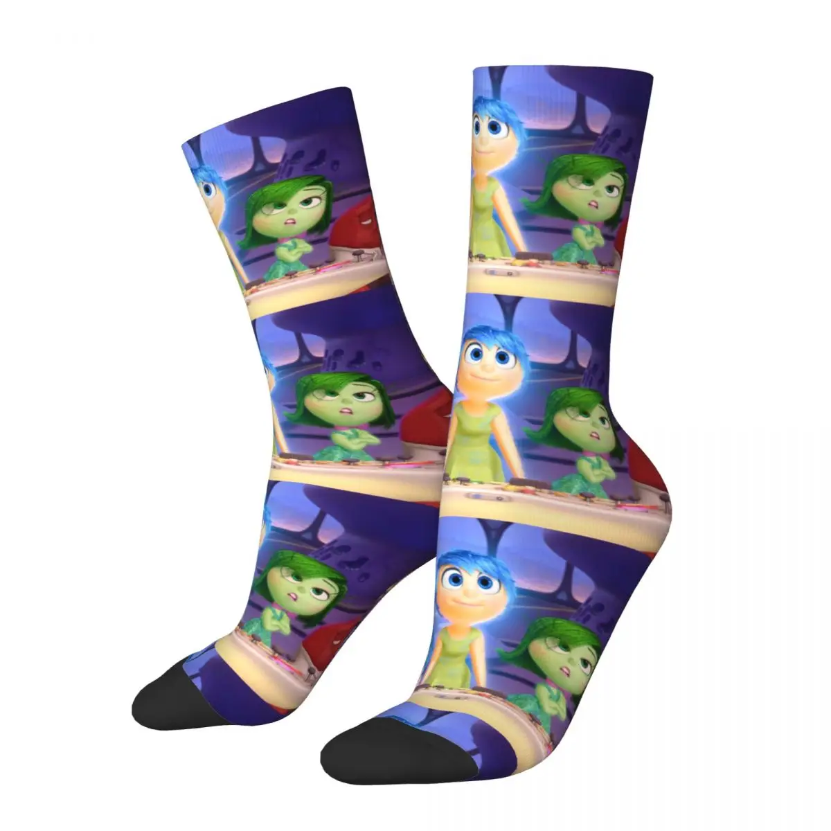 Crazy compression Inside Out Sock for Men Vintage Disney Inside Out Quality Pattern Crew Sock Novelty