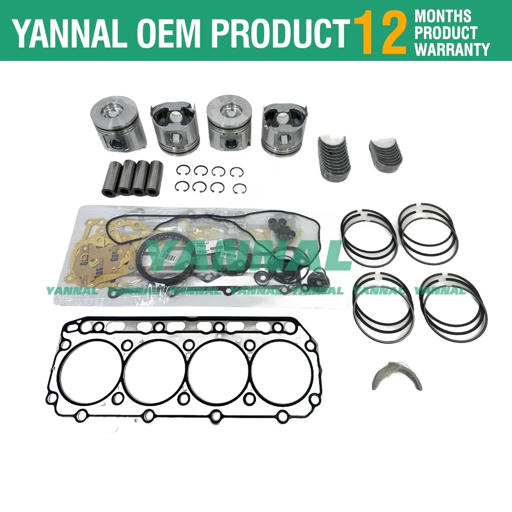 4TNV88 overhaul rebuild kit for Yanmar engine Kobelco Z84 Z85 CX50 excavator set