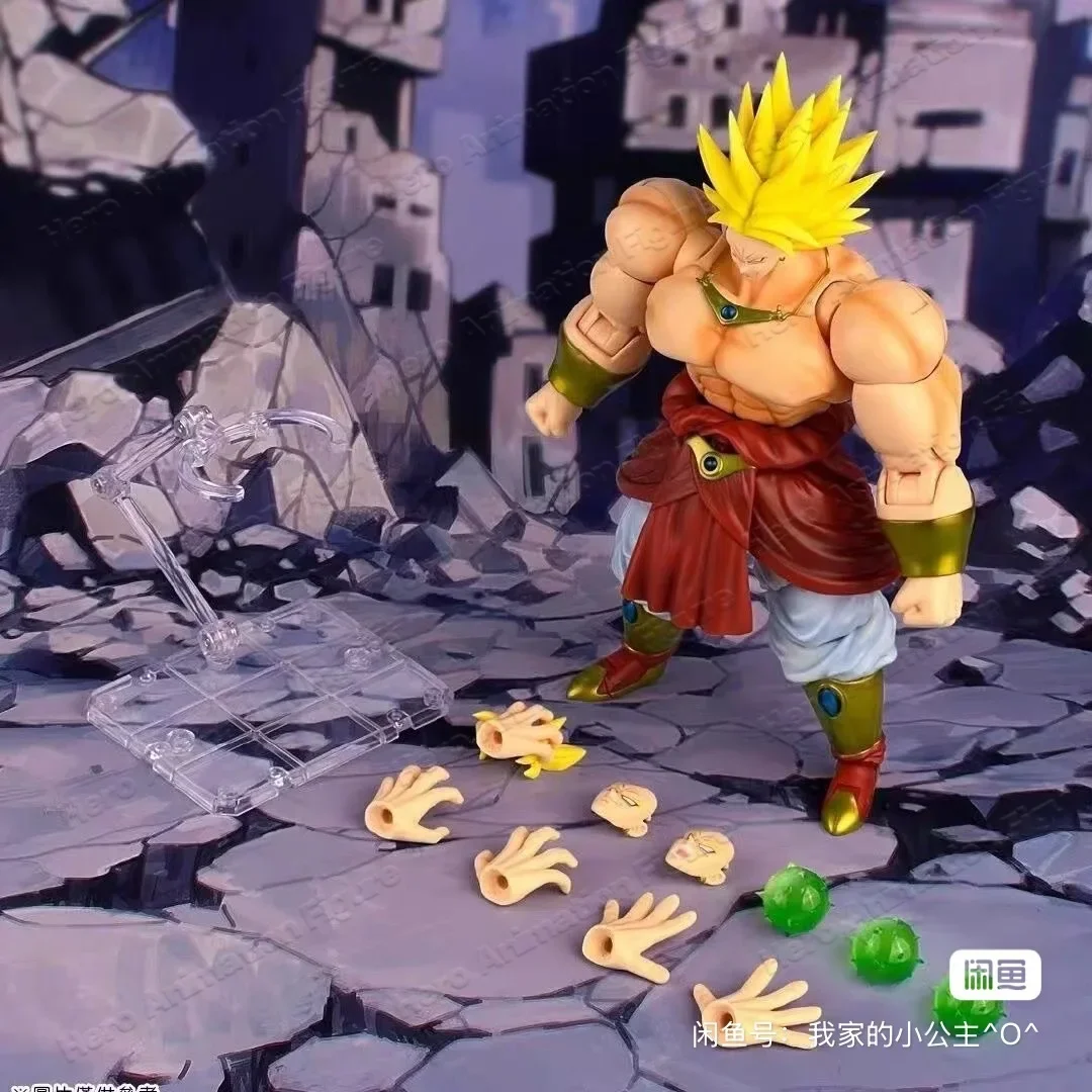 In Stock Dragon Ball  DF SHF Legendary Berserker Shatter The Universe Broly Action Figure Toy Model Gift