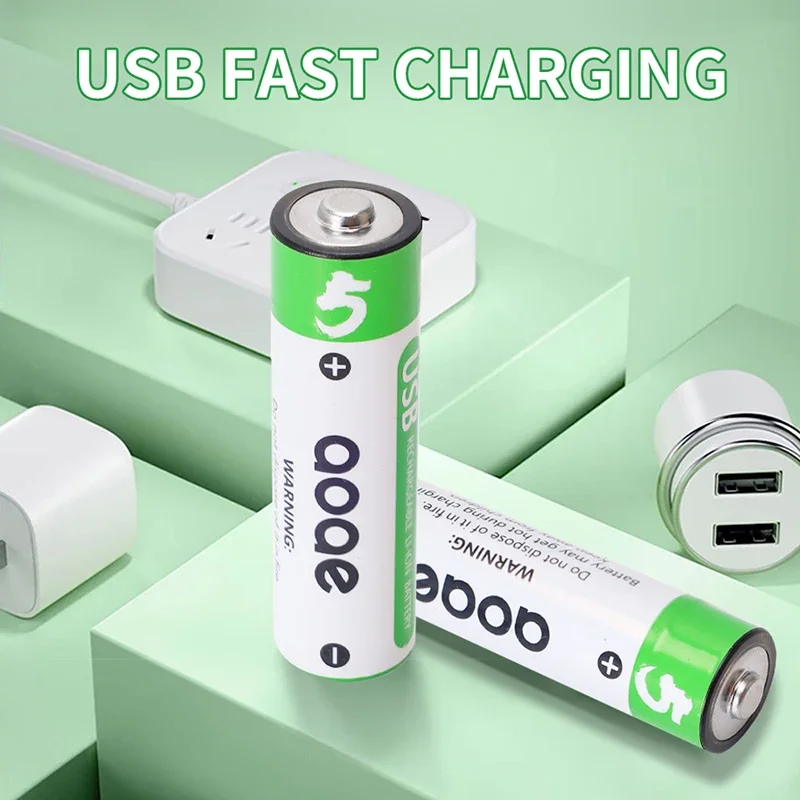 2700mAh 1.5VUSBaa rechargeable lithium battery, suitable for toy remote controls, mice, and other USB batteries