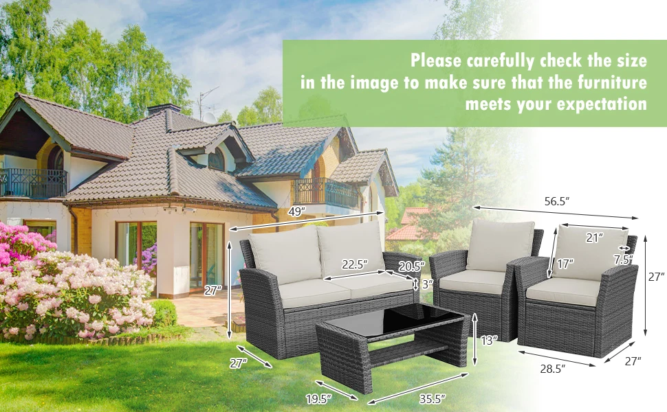 patio furniture set assembled 