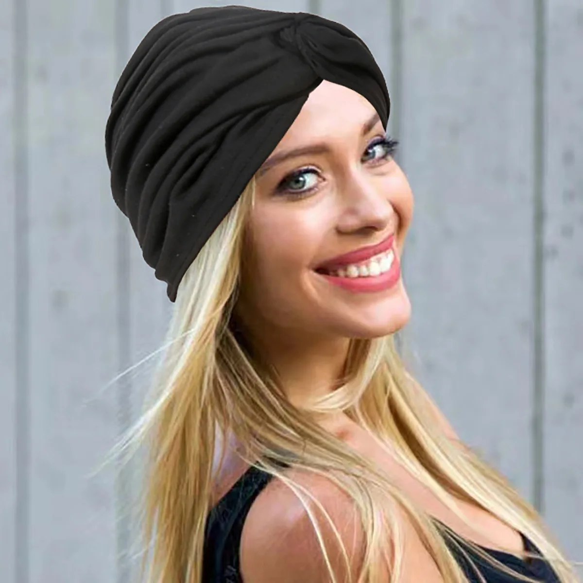 Turban indien élastique doux à tête ronde pour femmes, bonnet de chimio, casquettes Hijab musulmanes, coiffe de mode portable, document solide