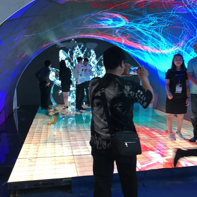 P3.91 P4.81 P6.25 Interactive Digital Tile Wall Dance Indoor Outdoor Floor LED Display Screen For Wedding Nightclub ExhibitionHi