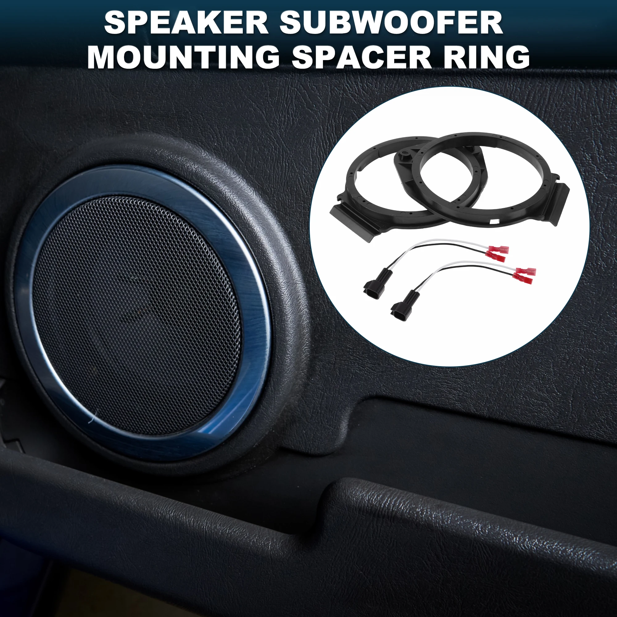 UXCELL Speaker Spacer Ring Tweeter Speaker Spacer Adapter for GMC Sierra 1995-2006 Waterproof Black 2 Set