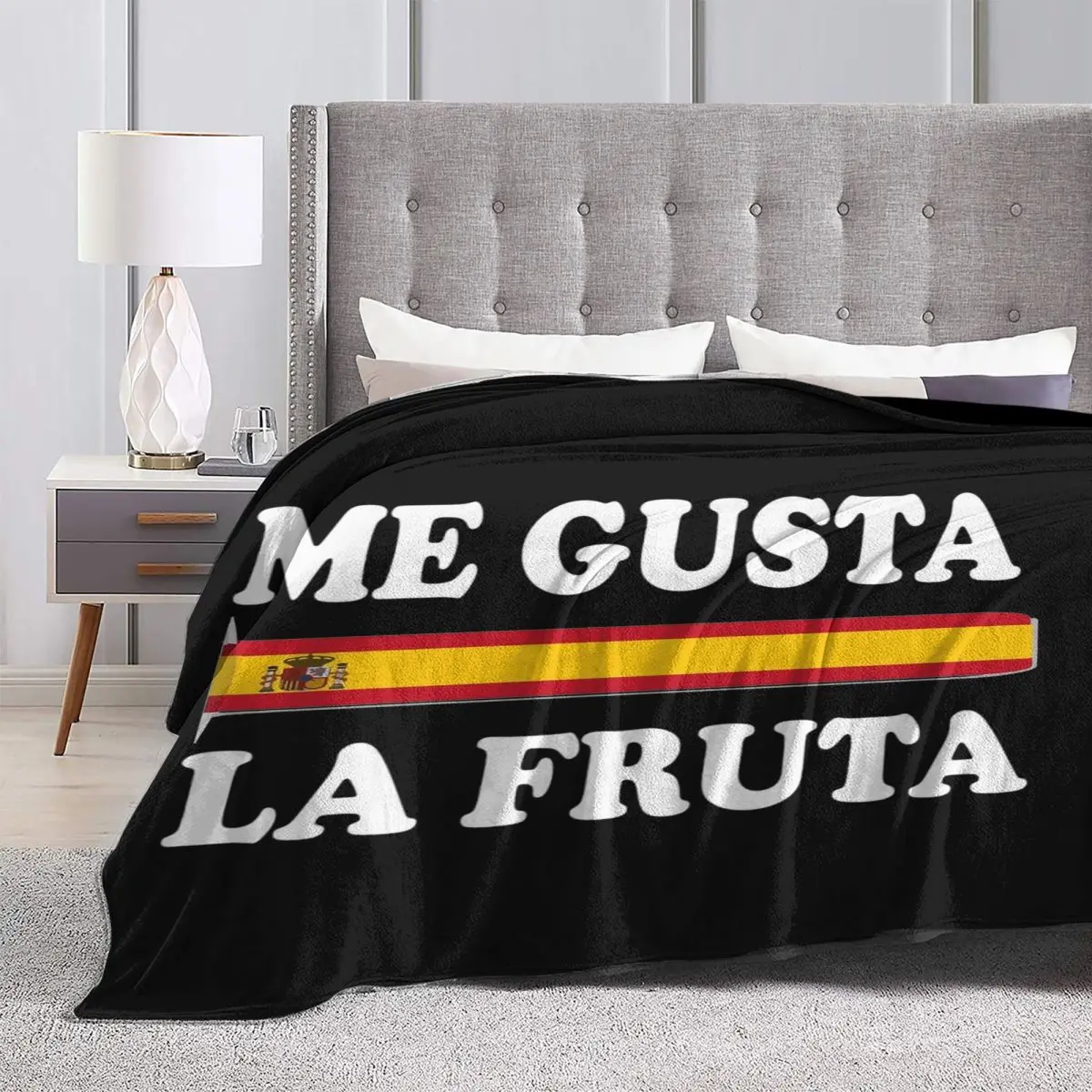 Me Gusta La Fruta Spanyol selimut Spanyol bulu karang cetak mewah selimut lempar Super lembut untuk Sofa luar ruangan selimut tipis mewah