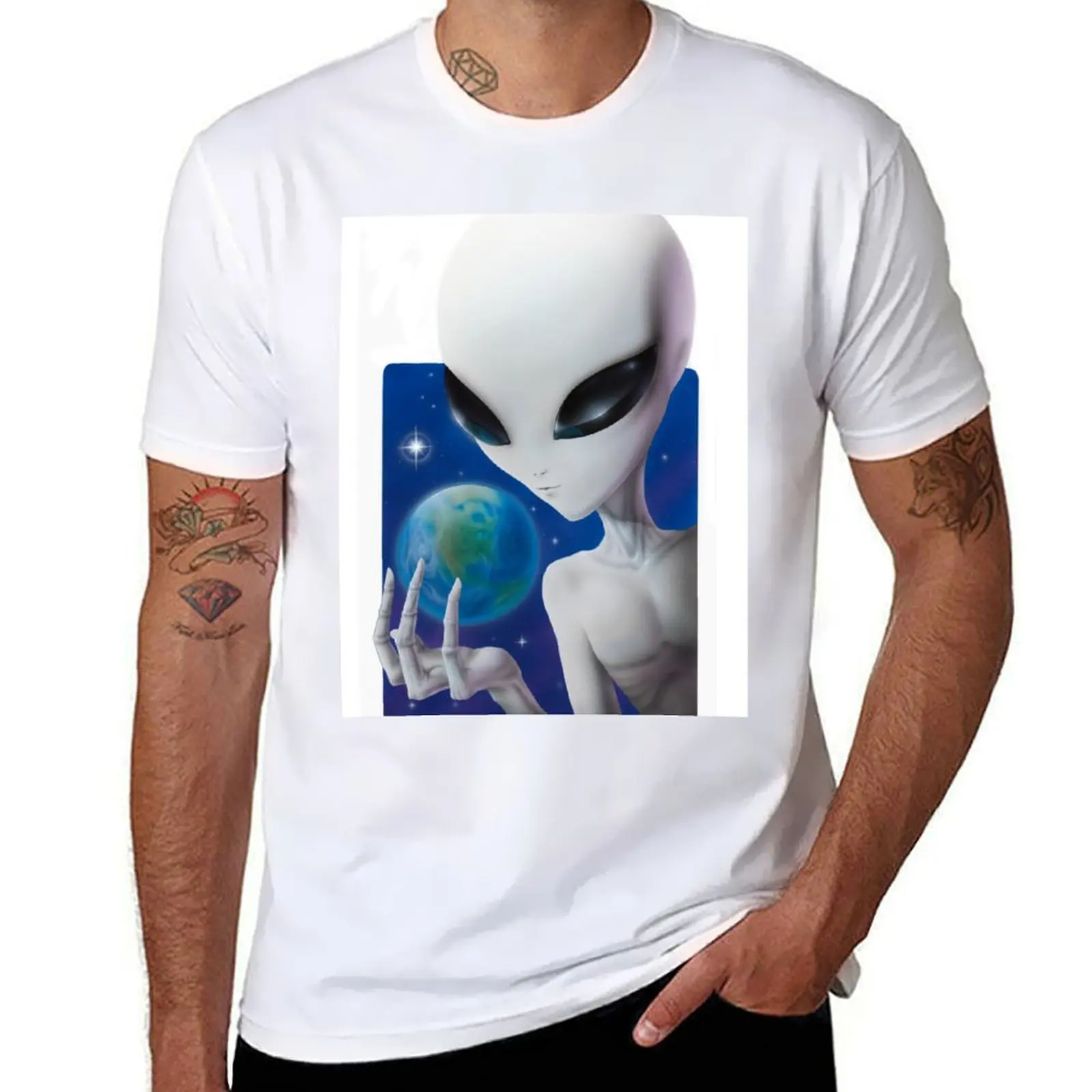 ET. Grey alien. EBEN, EBE, Gray Alien, Grey ET, Extraterrestrial, UFO. BEM, T-Shirt sweat Anime t-shirt cute tops t shirts men