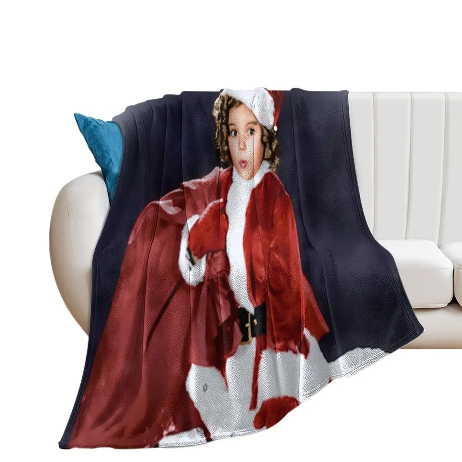 Shirley Temple Portrait at Chimney Throw Blanket funny gift Decorative Sofa bed plaid Blankets