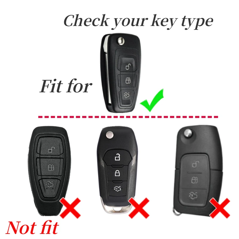 Fashion Alloy Car Key Case Cover For Ford Ranger C-Max S-Max Focus Galaxy Mondeo Transit Tourneo Custom Auto Key Holder keychain