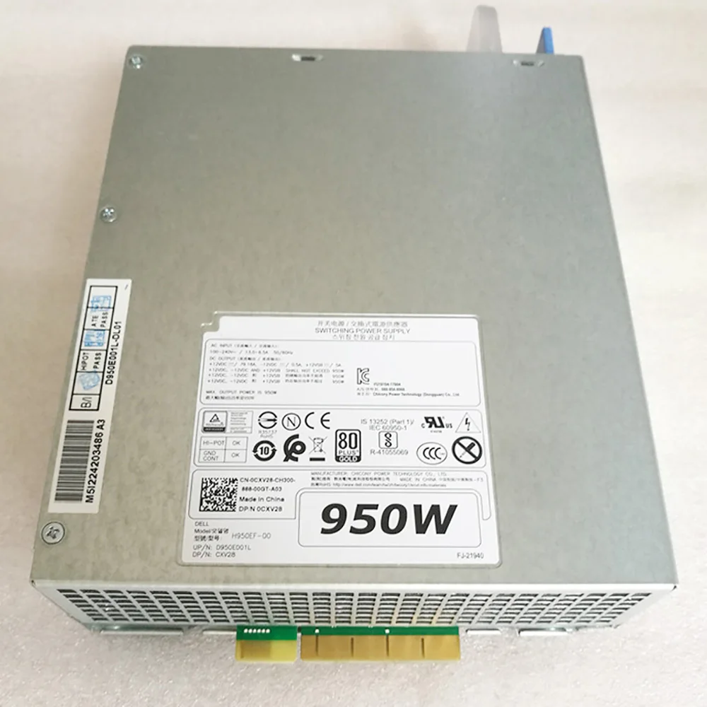 H950EF-00 For DELL T5820 T7820 T7920 950W Power Supply D950EF-00 AC950EF-00 CXV28 WGCH4 Work Fine High Quality Fast Ship