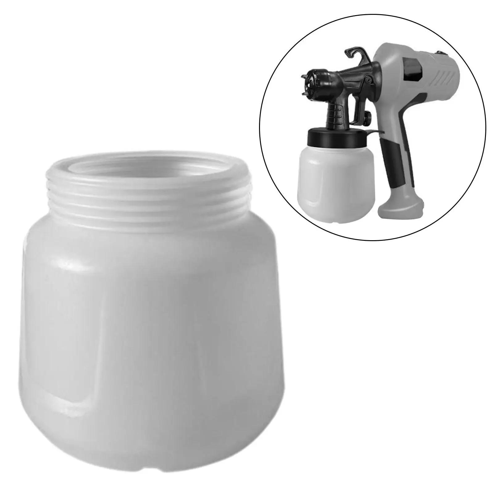 1000ml Plastic Electric Spray Gun Container Paint Can Spray Gun Can for Spray Gun for Doors and Windows Any Painting Projects