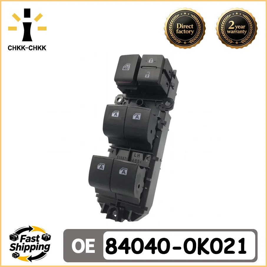 84040-0K021 Front Left Power Window Master Control Switch 840400K021 For Toyota Fortuner Hilux 4 Runner Innova Kijang 2015-2018