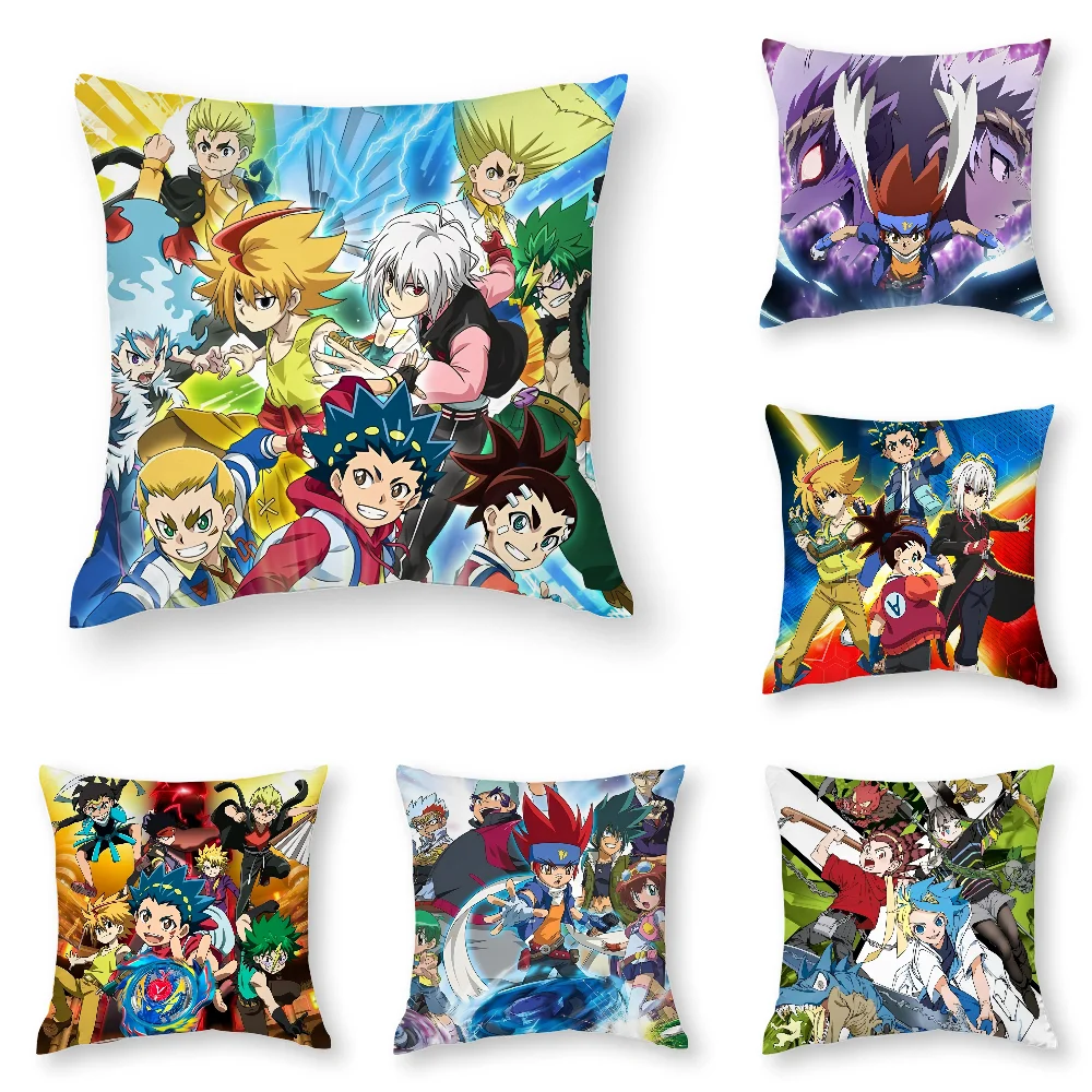 

Anime B-Beyblade Cartoon Pillow Case 3D Print Polyester Fiber 40*40 cm Home Sofa Throw Pillow Cover Decoration Festival Gift
