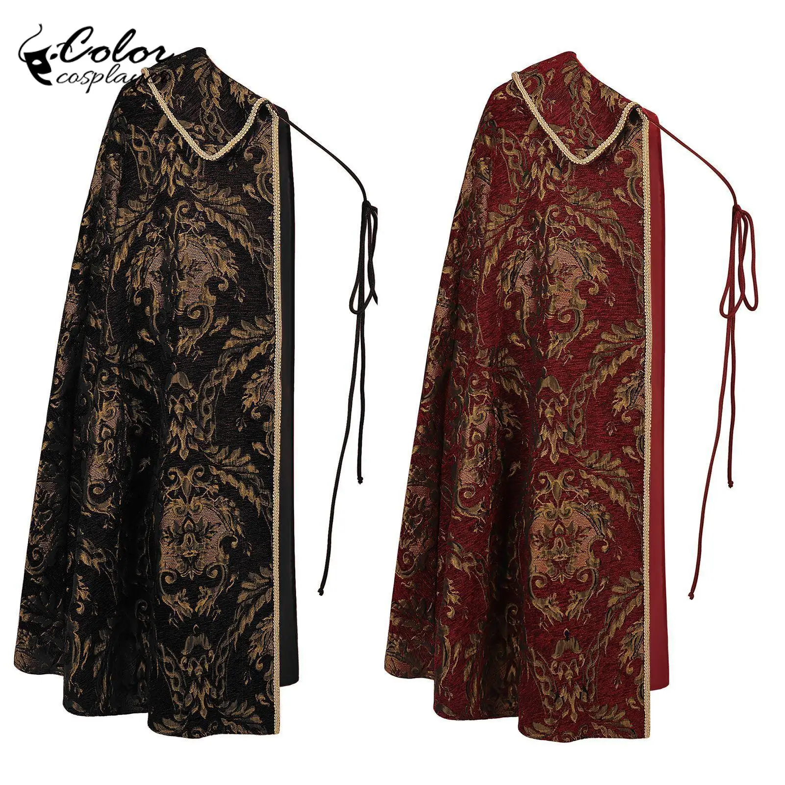 

Halloween Cloak Adult Medieval Warrior Cosplay Costume Knight Accessories Unilateral Shoulder Drape Vintage European Clothing