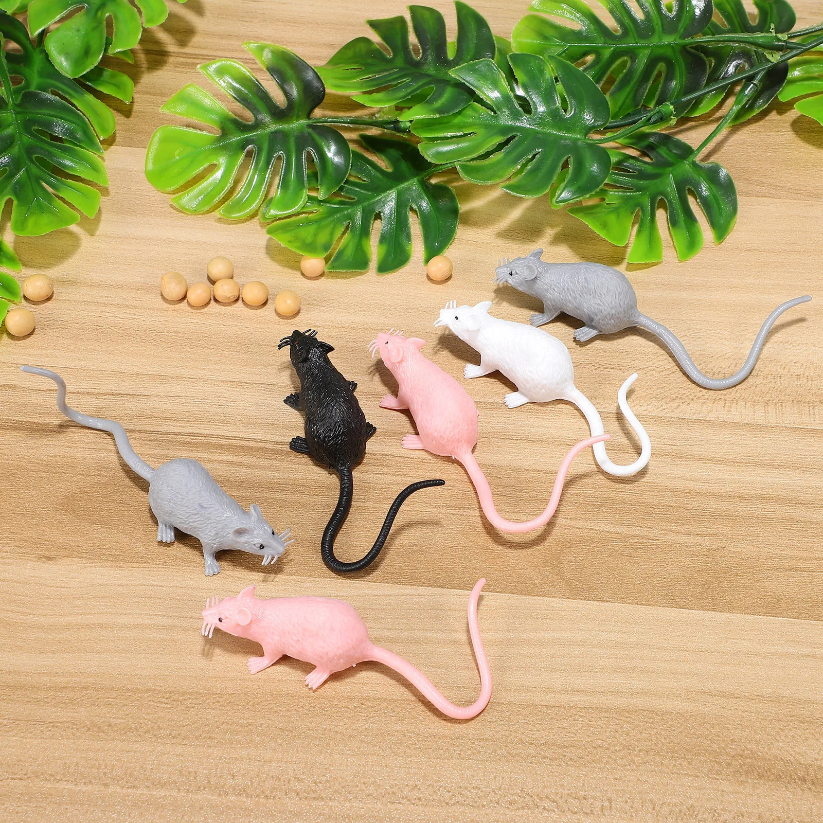 

16 pcs Fake Rat Kawaii Miniature Mouse Decor Simulation Rodent For Halloween Party Garden Photography Props Educational