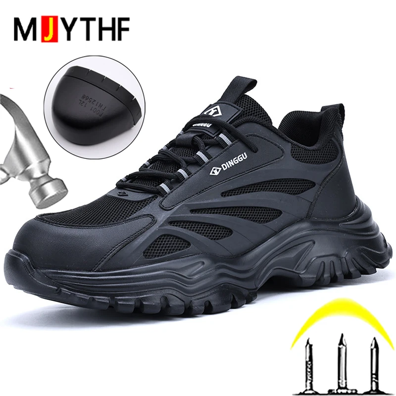 

New Breathable safety protective shoes Work Sneakers Puncture-Proof Safety Shoes Men Steel toe shoes Lightweight Security shoes