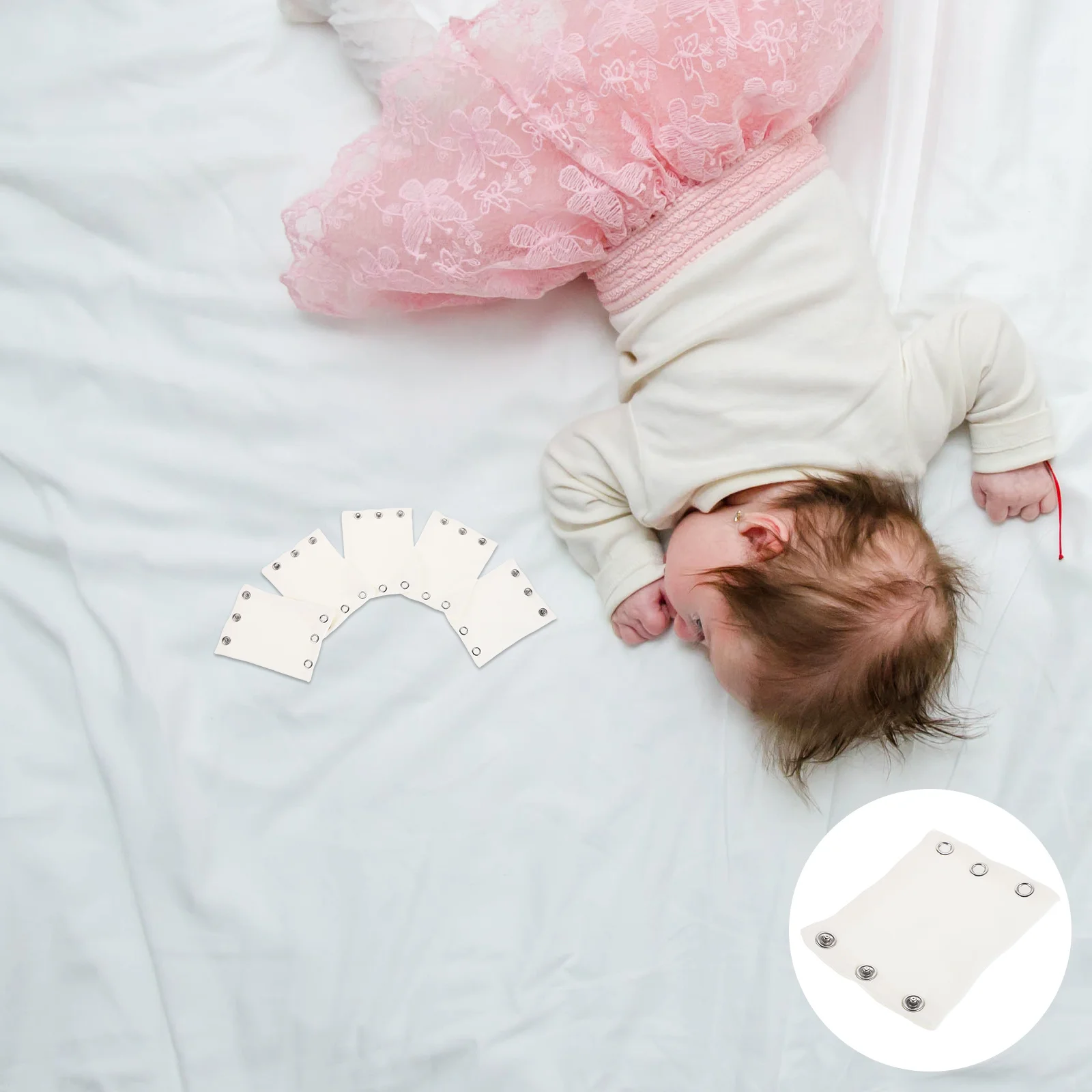 

10Pcs Bodysuit Extender Snap Accessories Cotton Double Layer Soft Baby Jumpsuit Extender Pads Toddler Infant Bodysuits Length