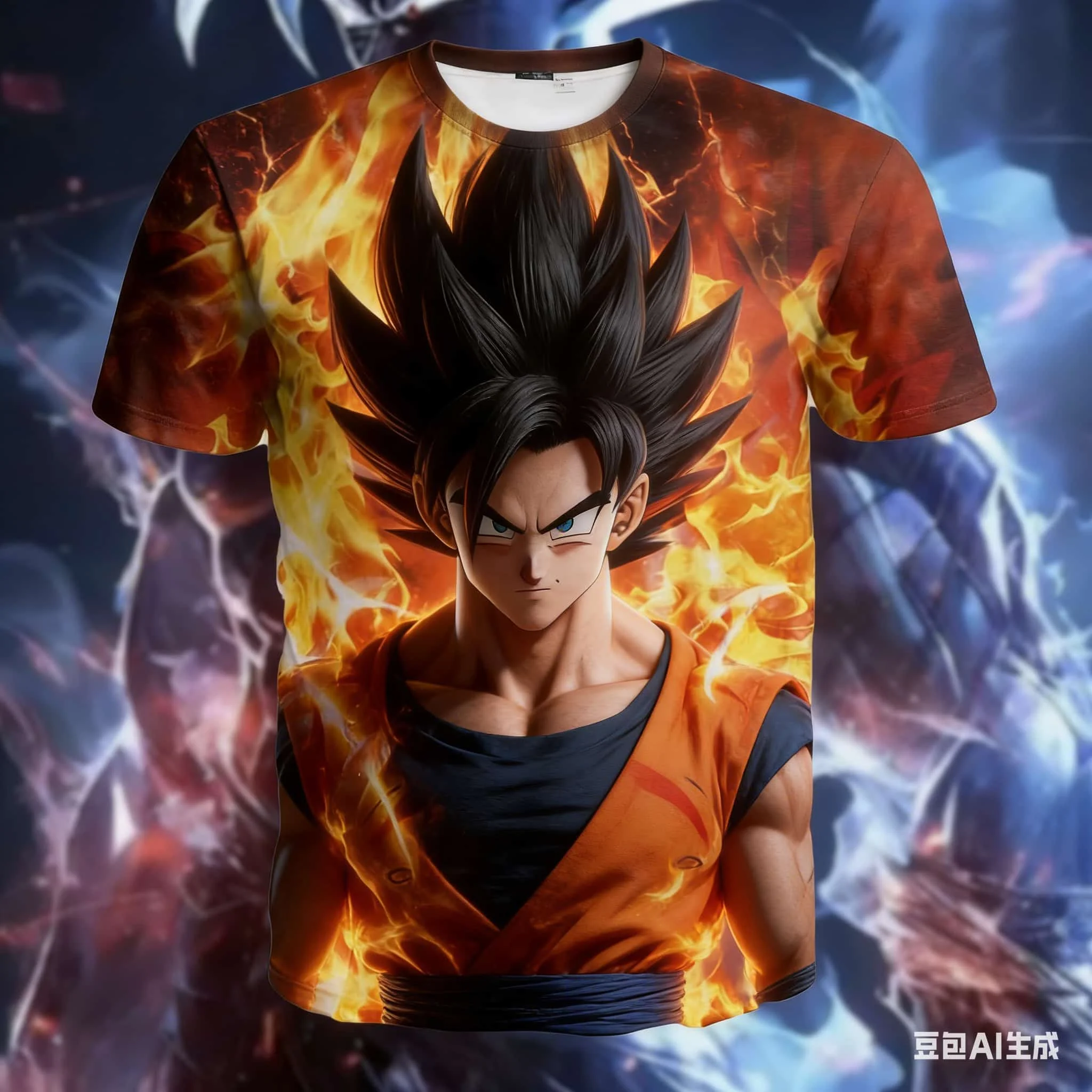 T-shirt Summer Dragon Ball Tower Theme Trendy 3D Printed Breathable Boys' and Girls' T-shirts, Parent Child Tops