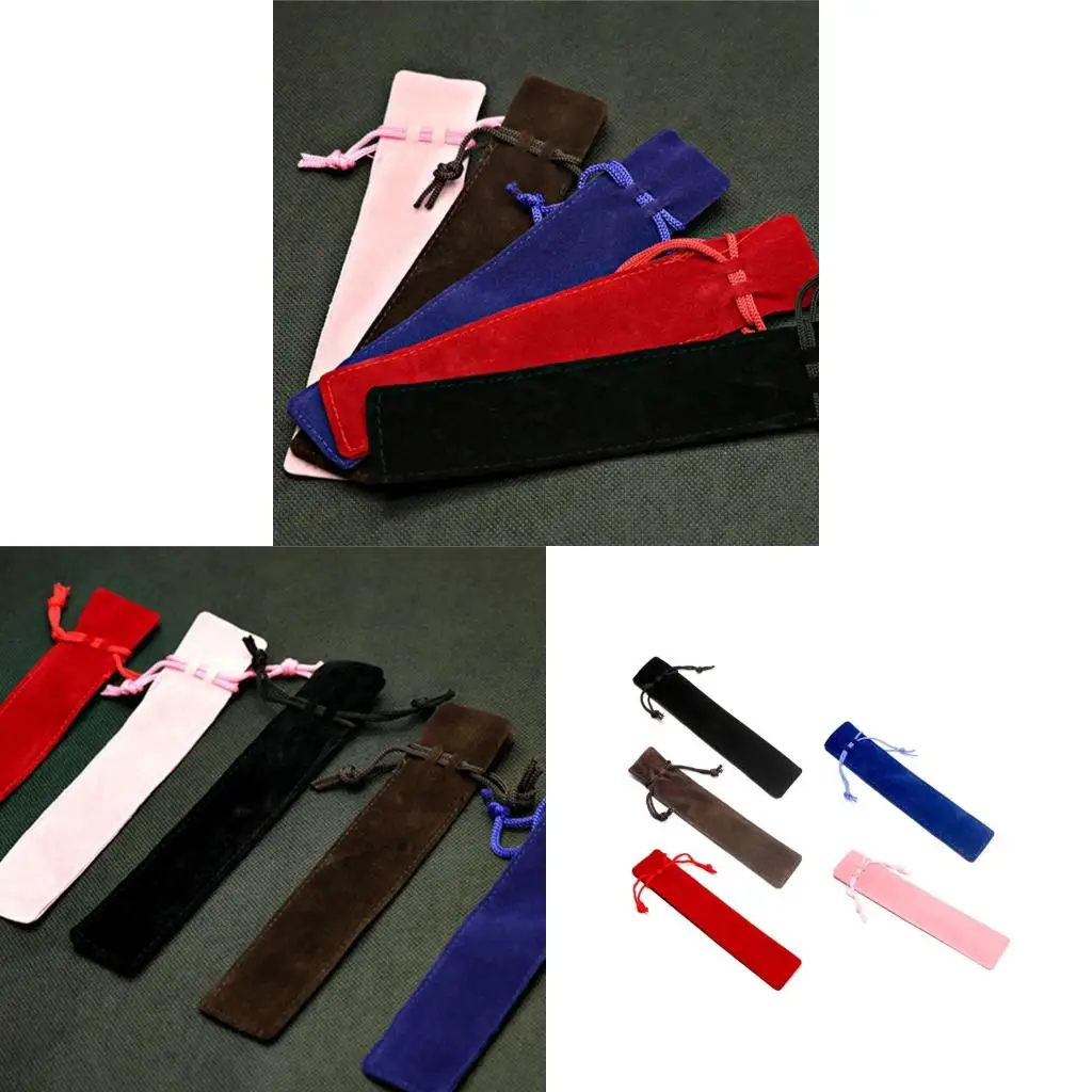 Pen Pouches, Single Pen Sleeve Holder with Drawstring Small Pencil