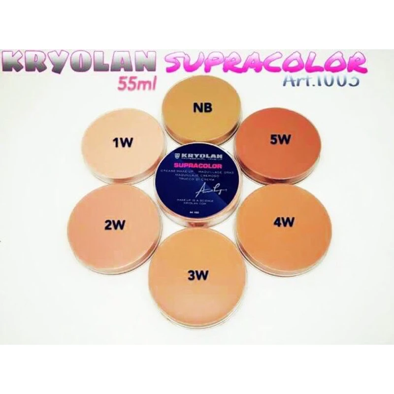 Kryolan Supra Foundation 55ml  Full-coverage Makeup Foundation Cream Multi-purpose Concealer