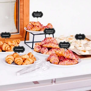 Mini Blackboard Message Slate, Startkartenhalter, Memo -Label, Markennummer, Preis Table für Heim, Restaurant, Party, 24 PCs 6 Hauptverkäufe Nathan Name - №1