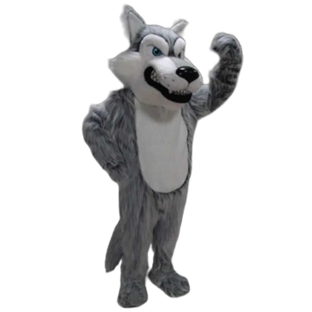 2014 Custom Forest Animal Theme Carnival Cosply Costume Grey Wolf Mascot Costume Adult Cartoon Character Mascotte Kit SW881