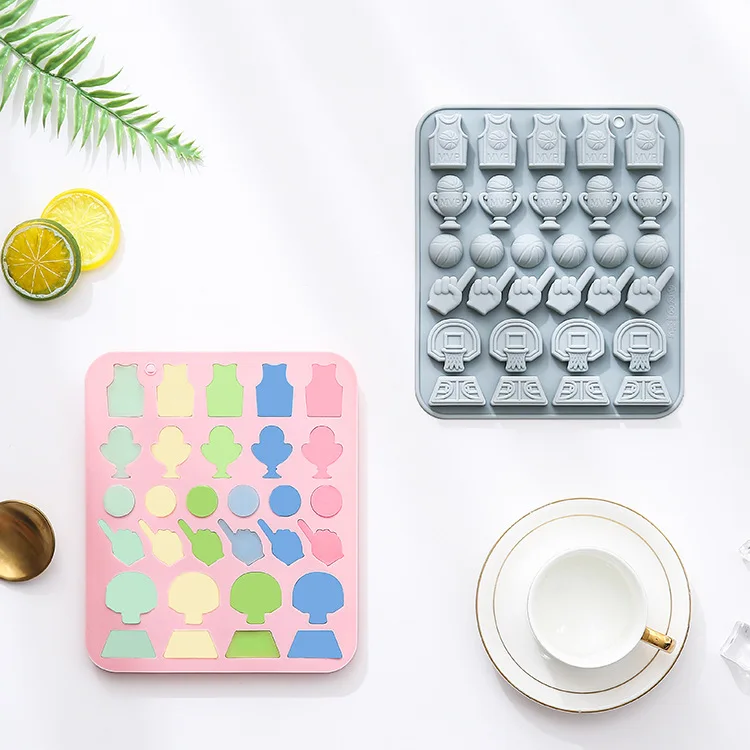 

30-hole 3d Basketball Theme Silicone Mold Epoxy Soft Candy Chocolate Mould Birthday Party Baking Tools Cake Decoration