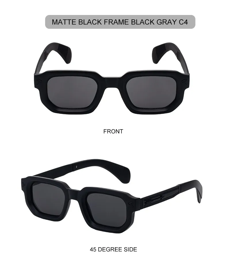 Polarisierte quadratische Sonnenbrille für Herren 2026 – Luxusmarke, Vintage-Rechteck-Sonnenbrille, klassische Fahrbrille für Männer, UV400-Schutz – Detail 18