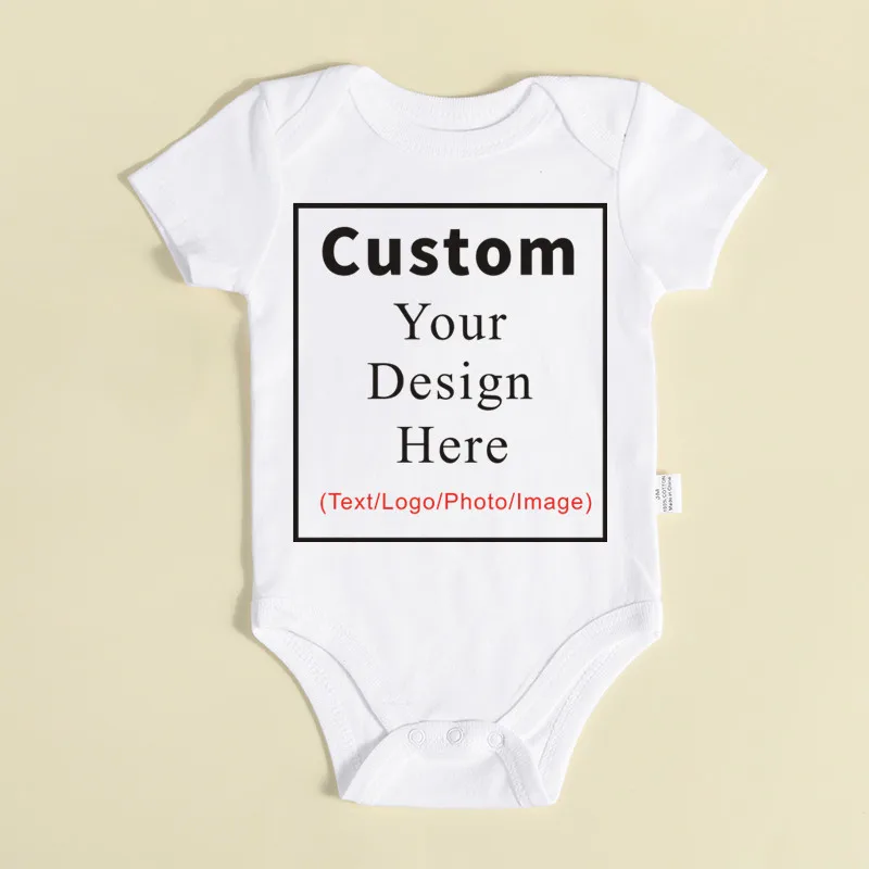 Custom Baby Clothing 100% Cotton Bodysuit Print Your Design Logo Photo Text Customized Neborn Toddler One-Pieces