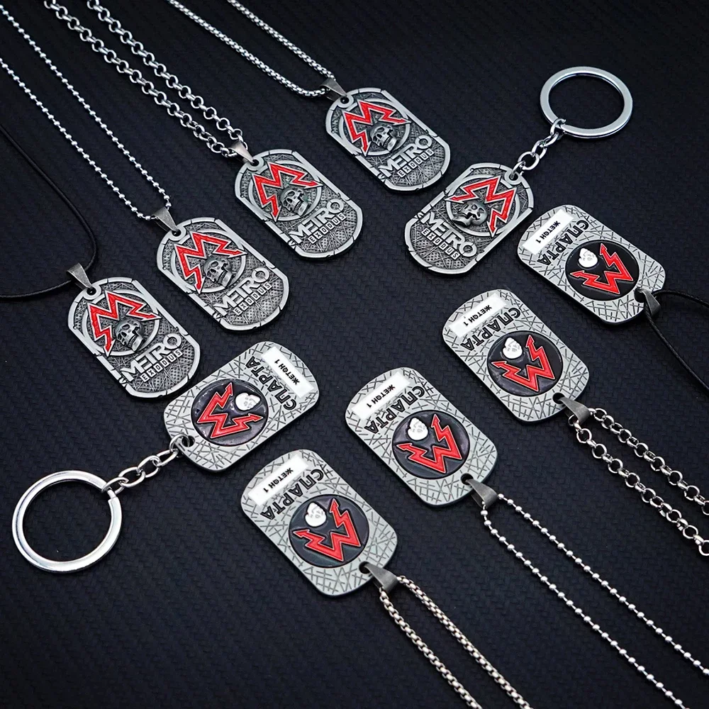 Game Metro 2033 Necklace Dog Tag Metal Necklaces Accessory Jewelry Pendant Chains Choker Collares Gift