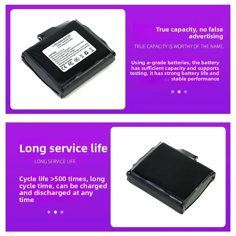 for 955565 Polymer Lithium Battery 7.4V 5000mAh Overcharge Protection for Heating Clothes Scarf Knee Pads