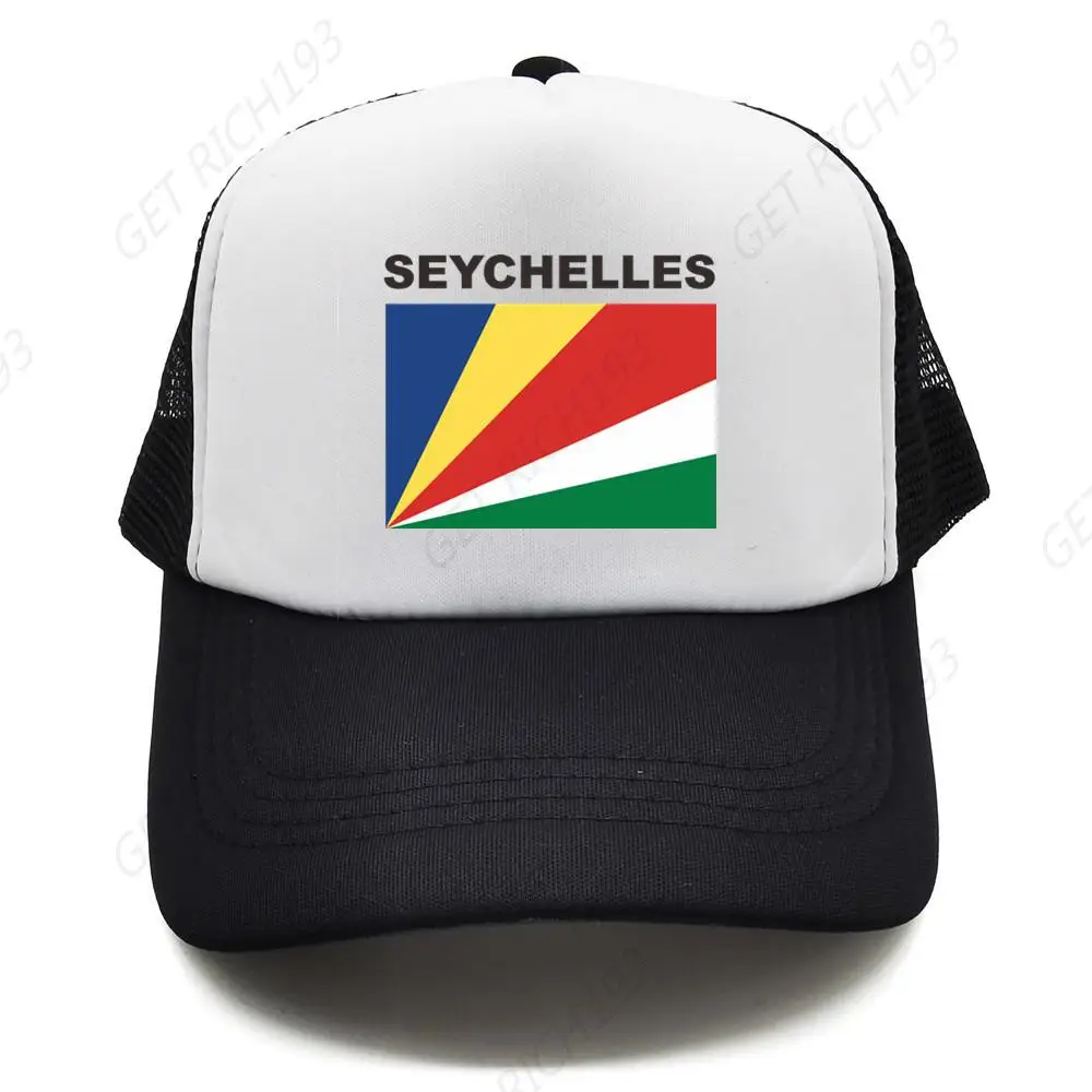 Seychelles Trucker Cap Summer Men Cool Country Flag Hat Baseball Caps Unisex Outdoor Mesh Net Caps