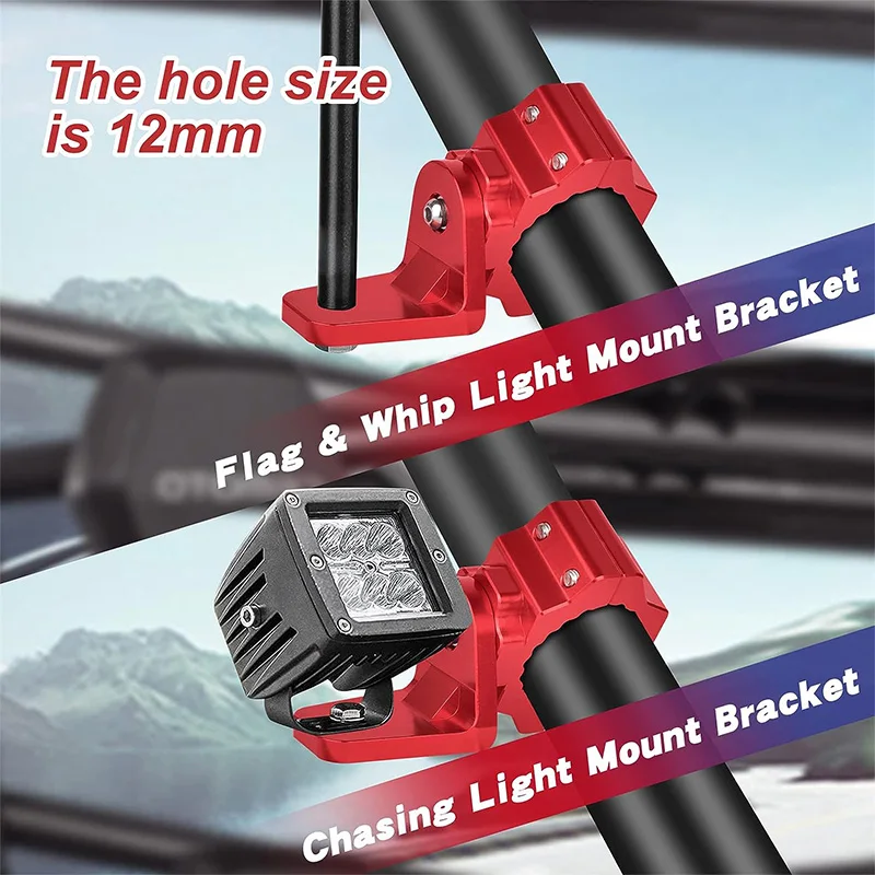 ضوء ultv CNC ، قوس سوط ، متوافق مع Polaris RZR PRO XP 4 ، Can-am Maverick X3 Max ، بنفسجي-2" #2