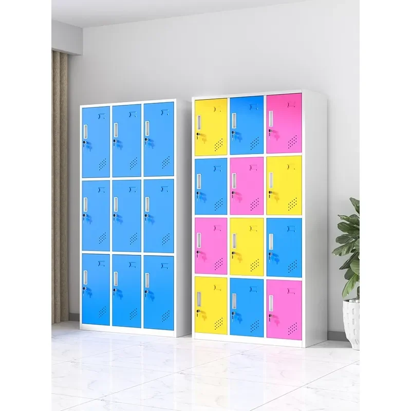 Colorful Metal Locker for Swimming Pool Bathroom Gym Employee Changing Room Wardrobe Storage Cabinet Deposit Box
