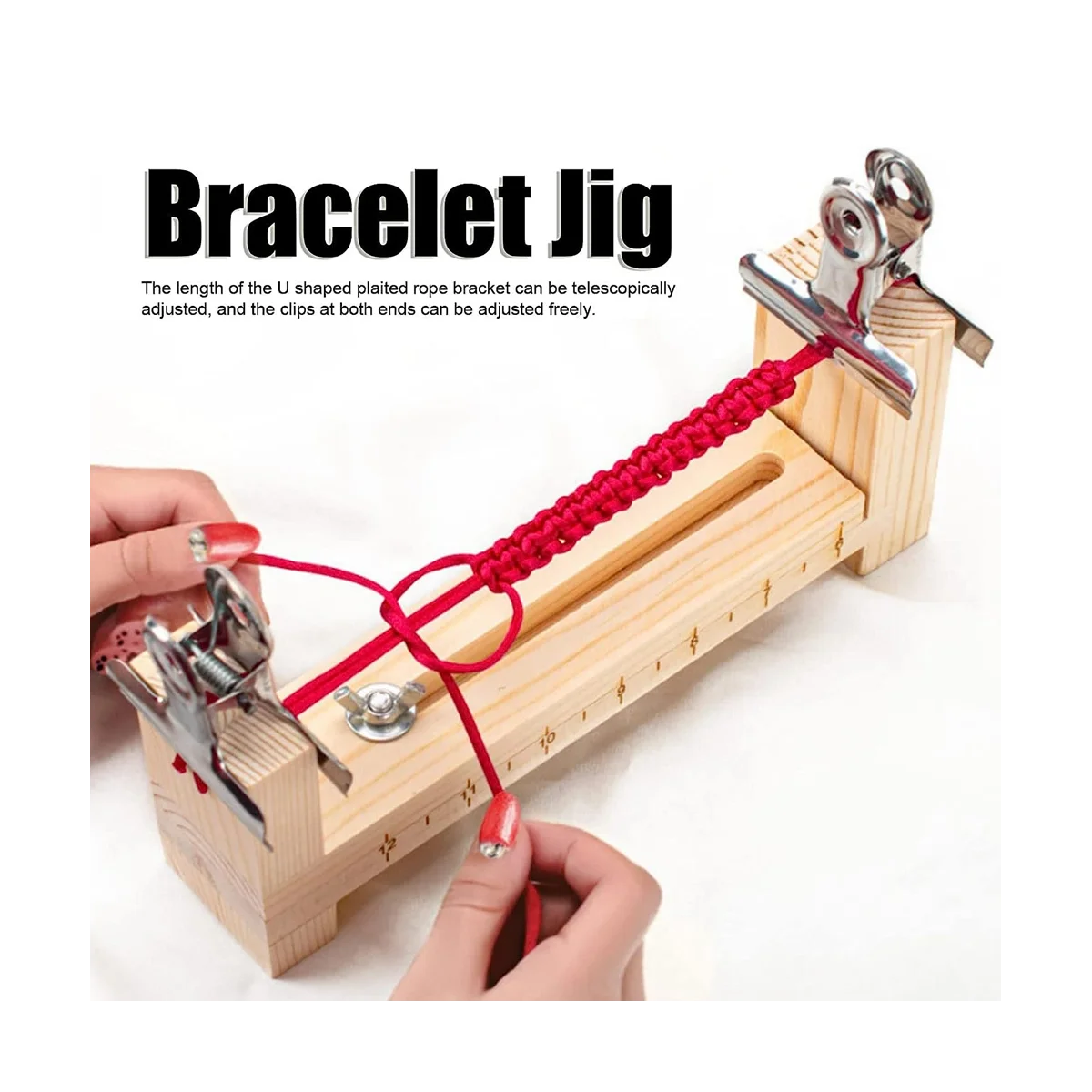 Paracord Jig Bracelet Maker Wood Bracelet Maker U Shape Scale Bracelet DIY Hand Knitting Bracelet Jig Braiding Tool