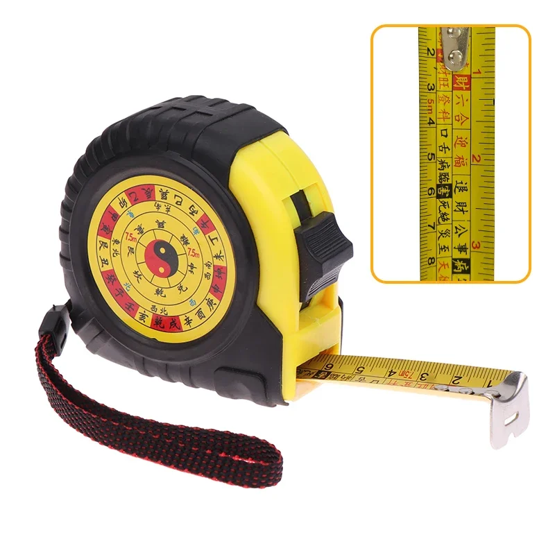 DIY Woodworking Measuring Instruments Ruler 5m/7.5m/10m Feng Shui Luban Tape Measure Self-locking Metric Imperial Ding Lan Ruler