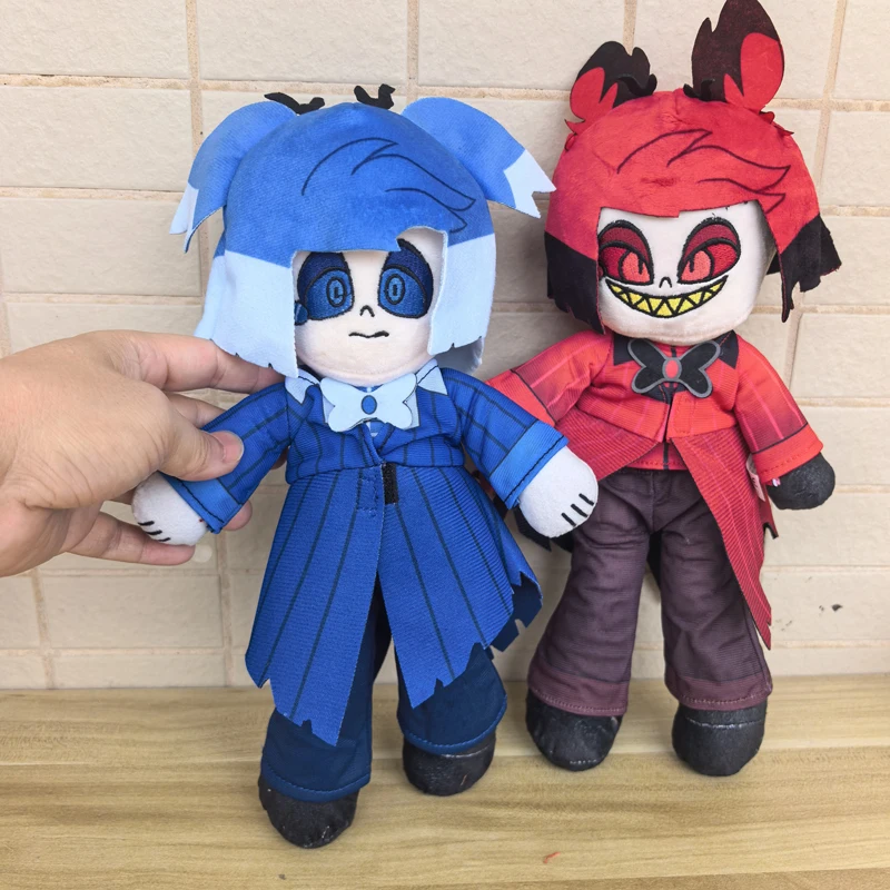 Cute 30cm Height Blue or Red Style Hazbin Hotel Character Alastor Cartoon Plush Toy Cosplay Animation Anime Figures Plushie Doll
