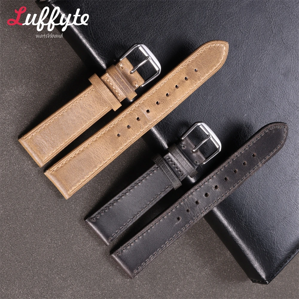 Retro Quick Disassembly Crazy Horse Fashion Replacement Strap 18mm 20mm 22mm 24mm High Quality Watchband