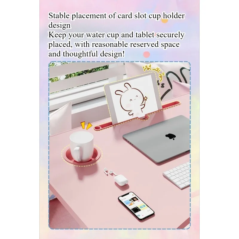 Bed Small table Foldable computer desk Student dormitory Upper bunk Desk Study table Writing table Color table view 6