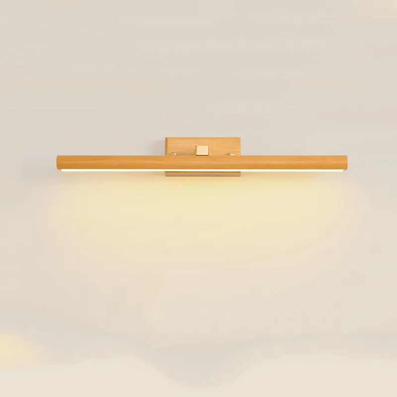 Modern Wood Dressing Table Wall Lamp Acrylic Lampshade Rotatable LED Sconce Lights Home Decor Mirror Painting Exhibition Lustres