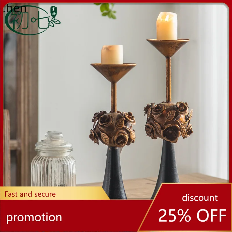 

Zml iron candlestick - candlelight dinner photography props, home wedding tabletop decoration