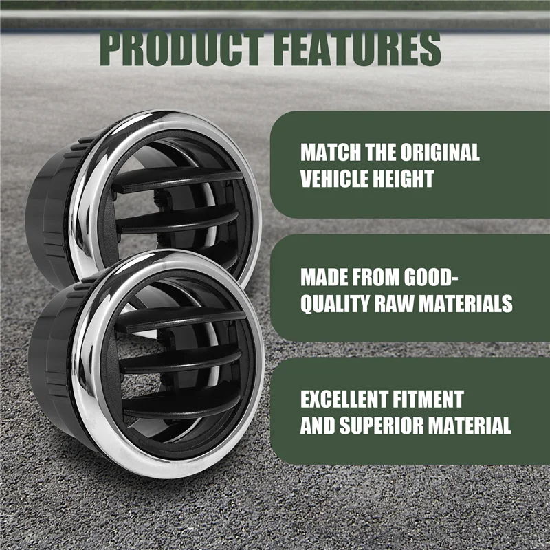 

NEW-2Cps Car Vent Side Exit Air Conditioning Grille Deflector Duct Cover Heating Cooling Vent For Yacht Camper H9EE