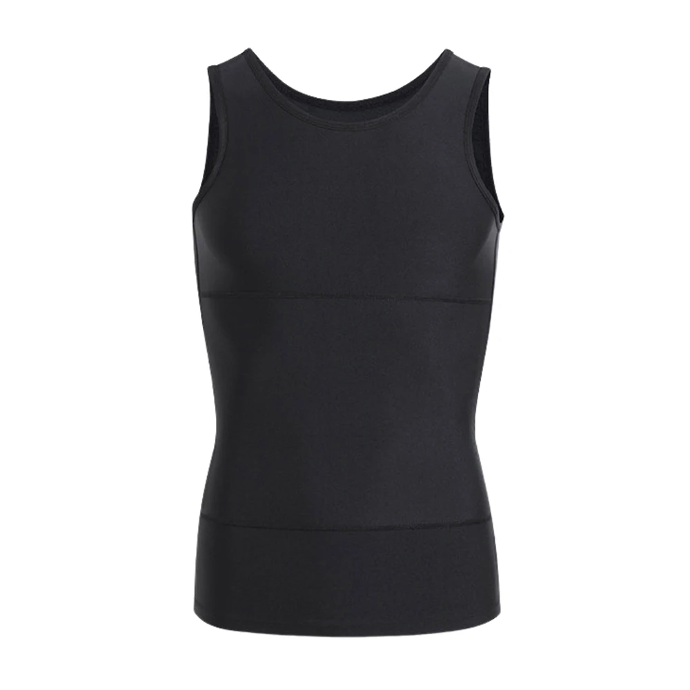 Men's Compression Tank Top Gynecomastia Shaper Tummy Control Slimming Body Shirts Breathable Workout Undershirt