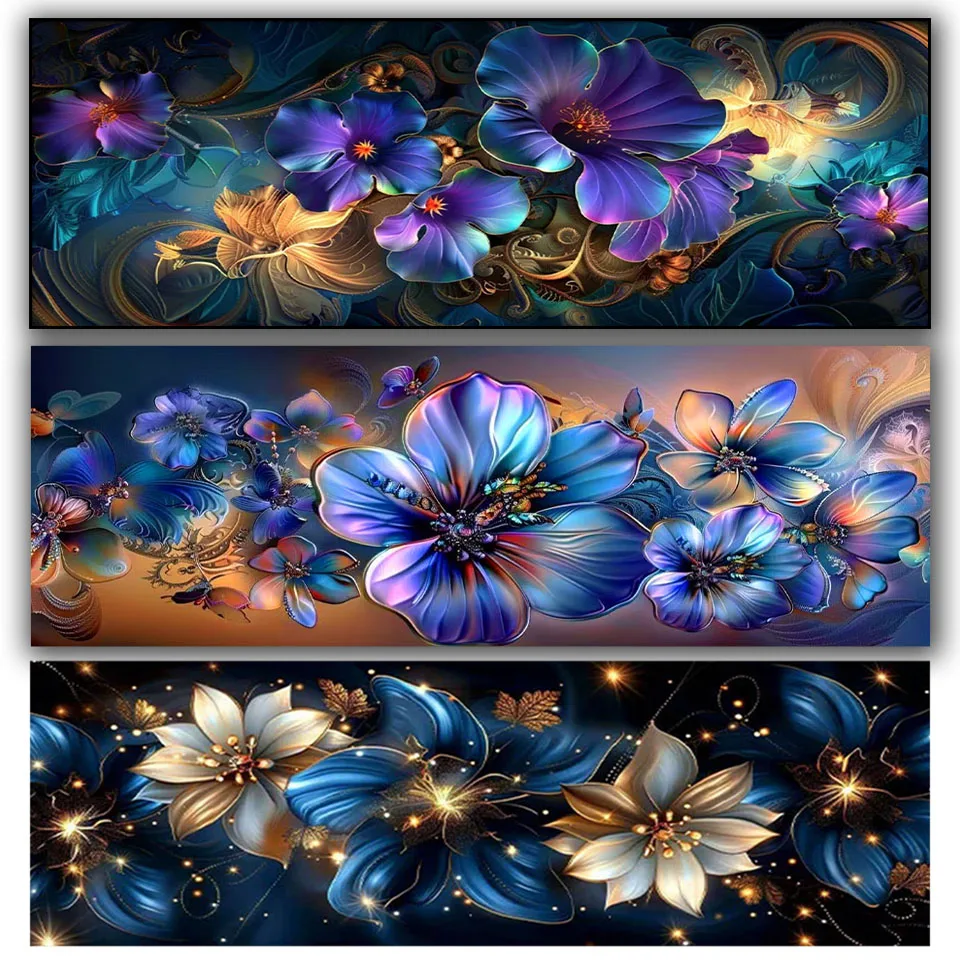 New 5D DIY Full Diamond Painting fantasy Flowers Full Square Round Diamond Embroidery still life orchid Living Room Wall Decor