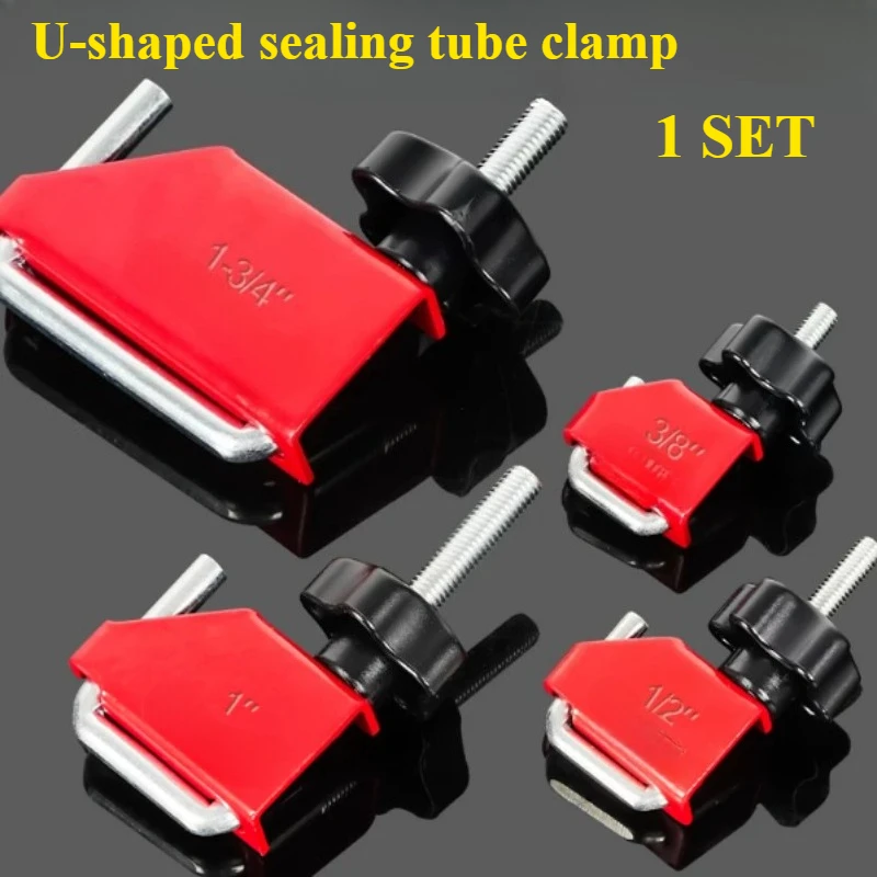 U Shape Fluid Line Clamper Tool Kit for Automotive Hose Pinch Off Pliers Flexible Hose Clamp Tool Set Alloy