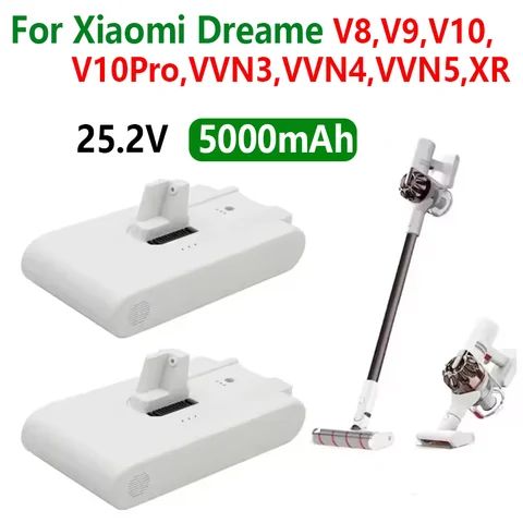 Dreame V8 V9 V9P V9B V10 V10pro XR VVN3 VVN4 휴대용 무선 진공 청소기 부품 교체 배터리 용 2025 리튬 배터리