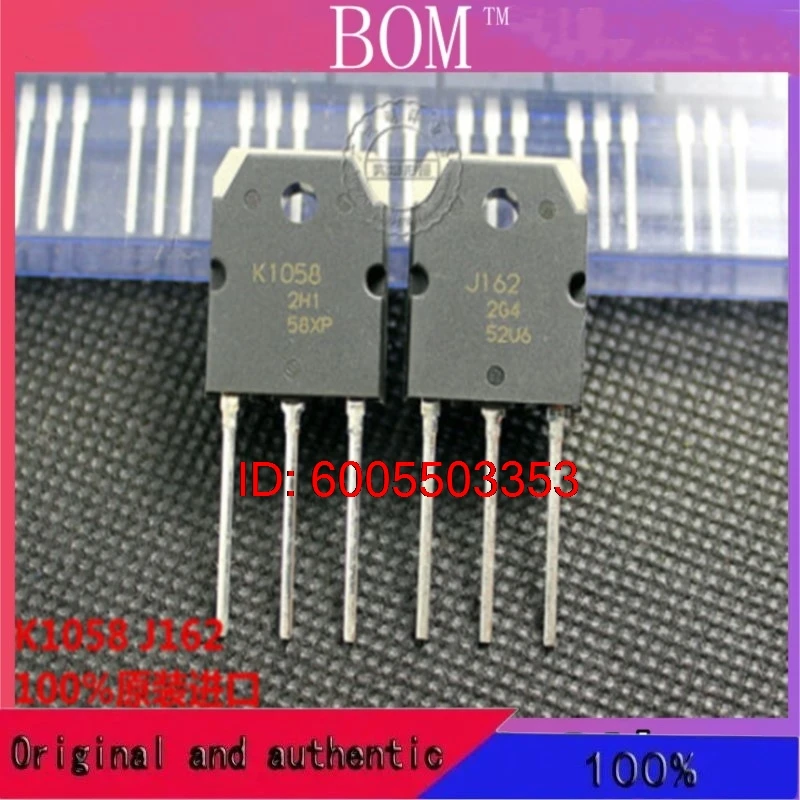 10 =5 Pairs 2SK1058 2SJ162 J162 K1058 to-3p Fresh Spot
