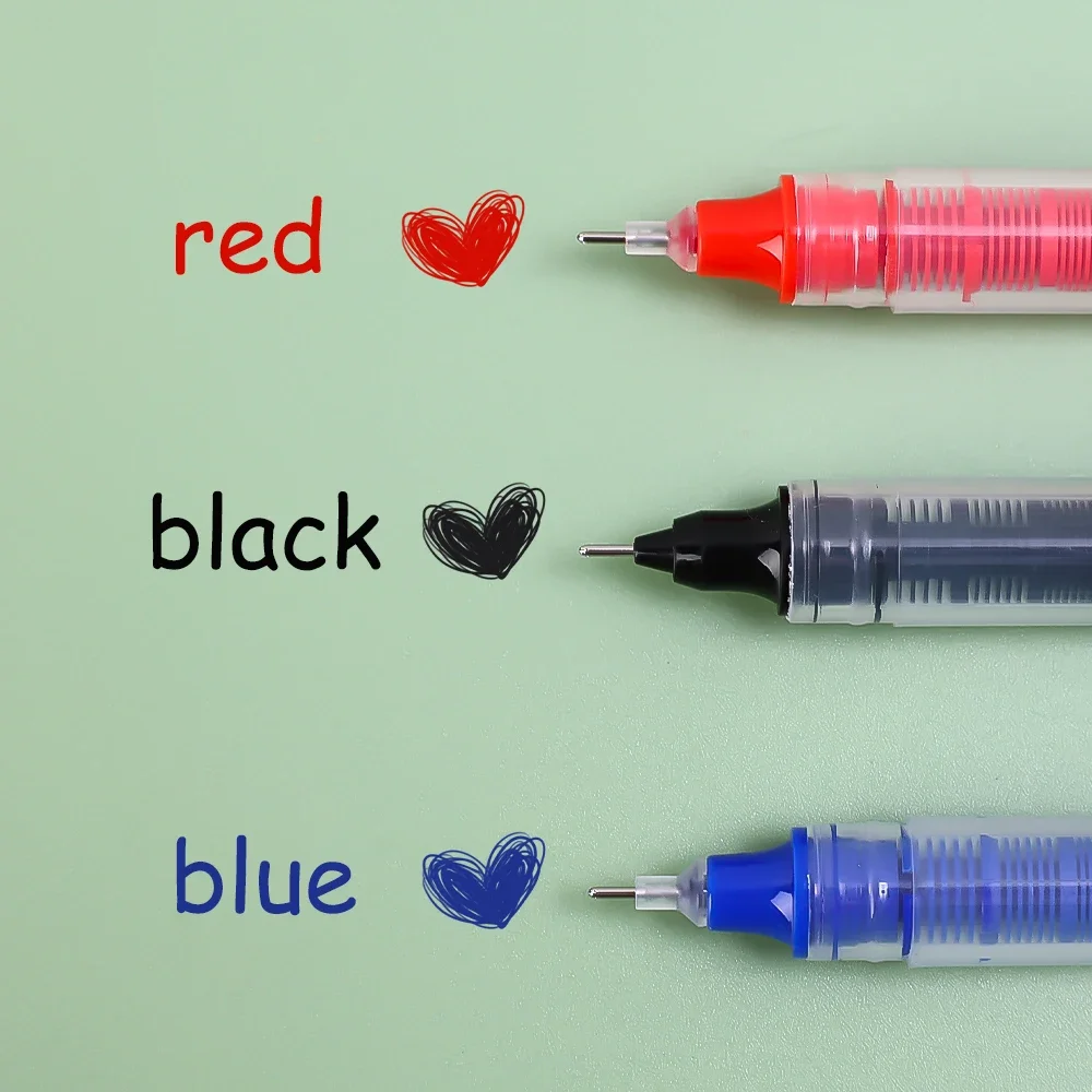 Premium Black/Blue/Red Liquid Ink Gel Pens 0.5mm Fine Point Smooth Writing Ballpoint Pens for Office School Stationery Supply