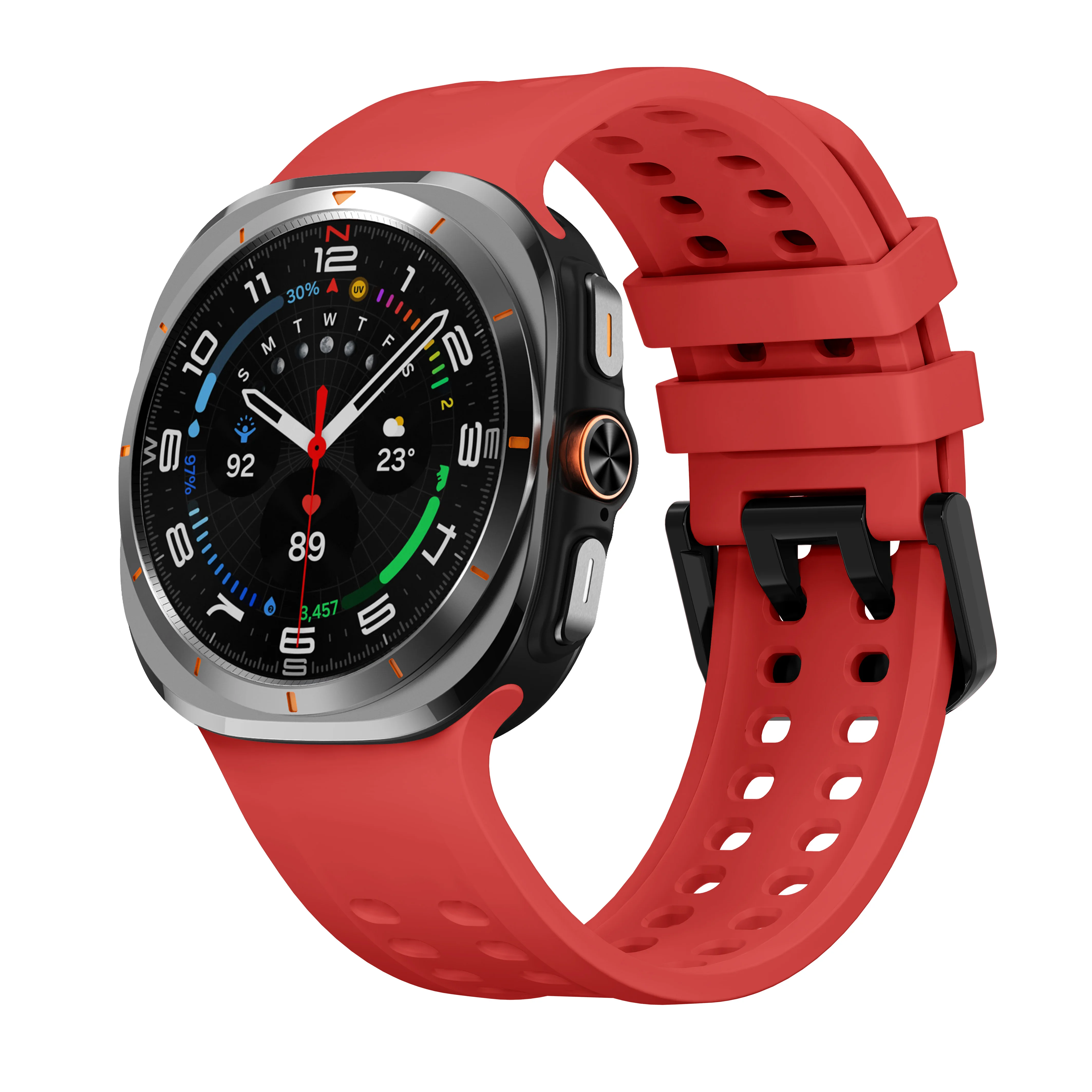 Sportliches Weiches Silikonarmband für Samsung Galaxy Watch Ultra2, Nahtloses Armband für Galaxy Ultra 2025 47mm Zubehör – Detail 17